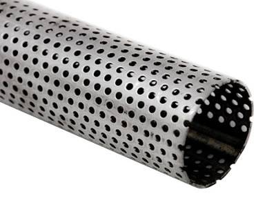 Perforated holes on the edge of the pipe