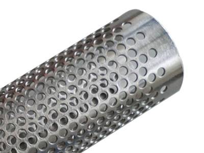 Perforated steel pipe with safe end margins