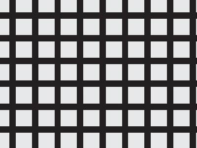 Square perforations in straight line