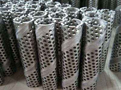 Aluminum perforated tubes with spiral welded.