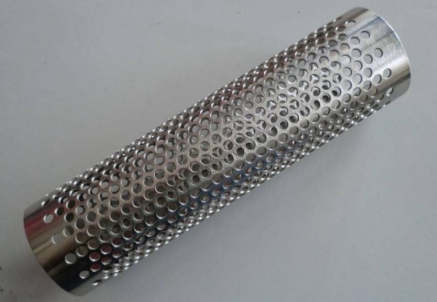 Perforated steel tubing with standard unfinished end form.