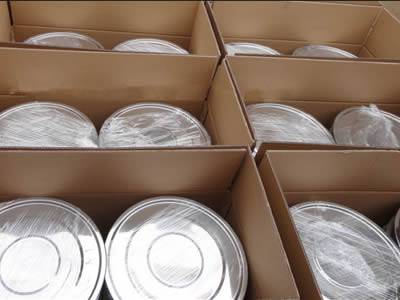 Many perforated test sieves are packaged well by plastic film and then put them into wooden cases.
